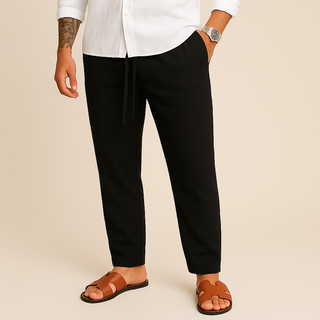 Max - Stretch Linen Trousers | By Julian & Claire Toronto